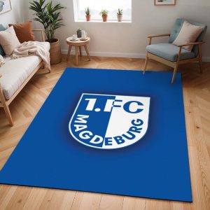 1. FC Magdeburg blauer Hintergrund Teppich
