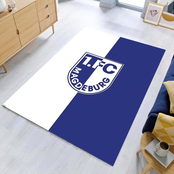 1. FC Magdeburg weiß-blau Teppich – Bild 2