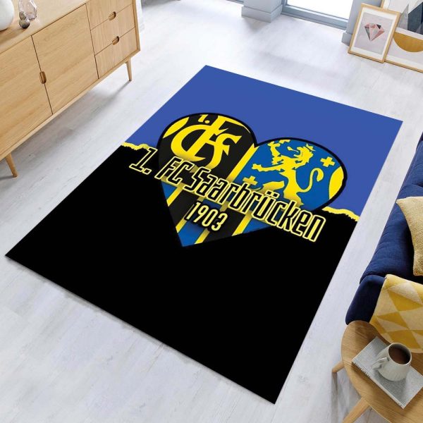 1. FC Saarbrücken blau schwarzer Hintergrund 02 Teppich – Bild 2