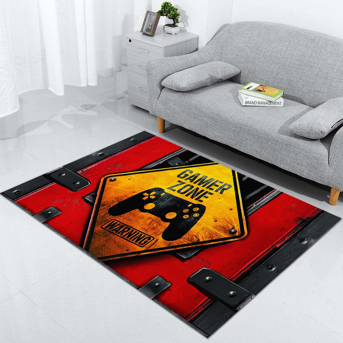 Gamer Zone Gamer bei der Arbeit Teppich – Bild 2