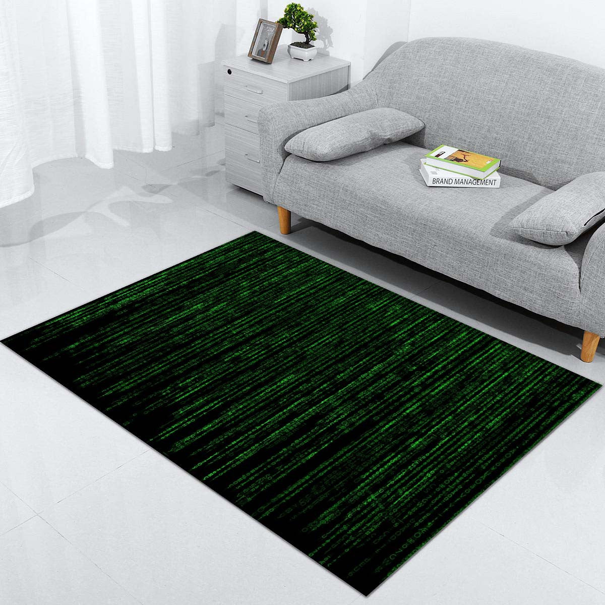 Matrix digitaler Regen Teppich – Bild 2