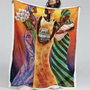 Afrika Frauen Kunst Decke - Fleecedecke