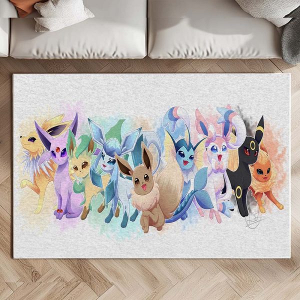 Alle Evoli-Entwicklungen Pokémon  - All Eevee Evolutions Pokemon 1001 Teppich – Bild 2