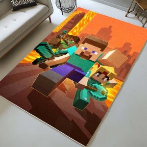 Alle Minecraft-Charaktere 02 Teppich
