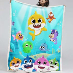 Babyhai-Familie 01 Decke – Fleecedecke