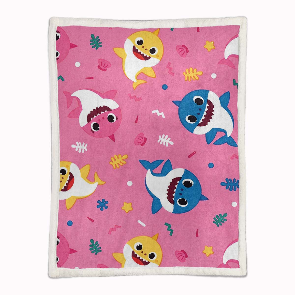 Baby Shark Muster Rosa Niedlich Decke - Fleecedecke – Bild 2