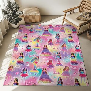 Barbie – Regenbogen Teppich