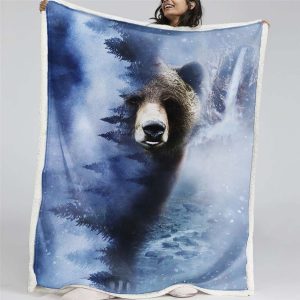 Bär Tier Decke - Fleecedecke