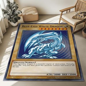 Blauäugiger w. Drache – Dunkle Duellgeschichten Teppich
