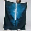 Blaues Lichtschwert Decke - Fleecedecke