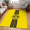 Borussia Dortmund BVB Schwarz kariert gelber Hintergrund Teppich