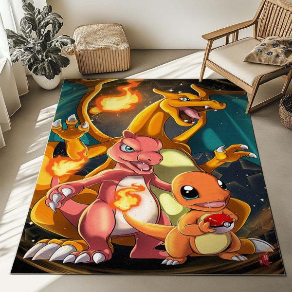 Glumanda Glutexo Glurak Pokémon - Charmander Charmeleon Charizard Pokemon Teppich – Bild 2