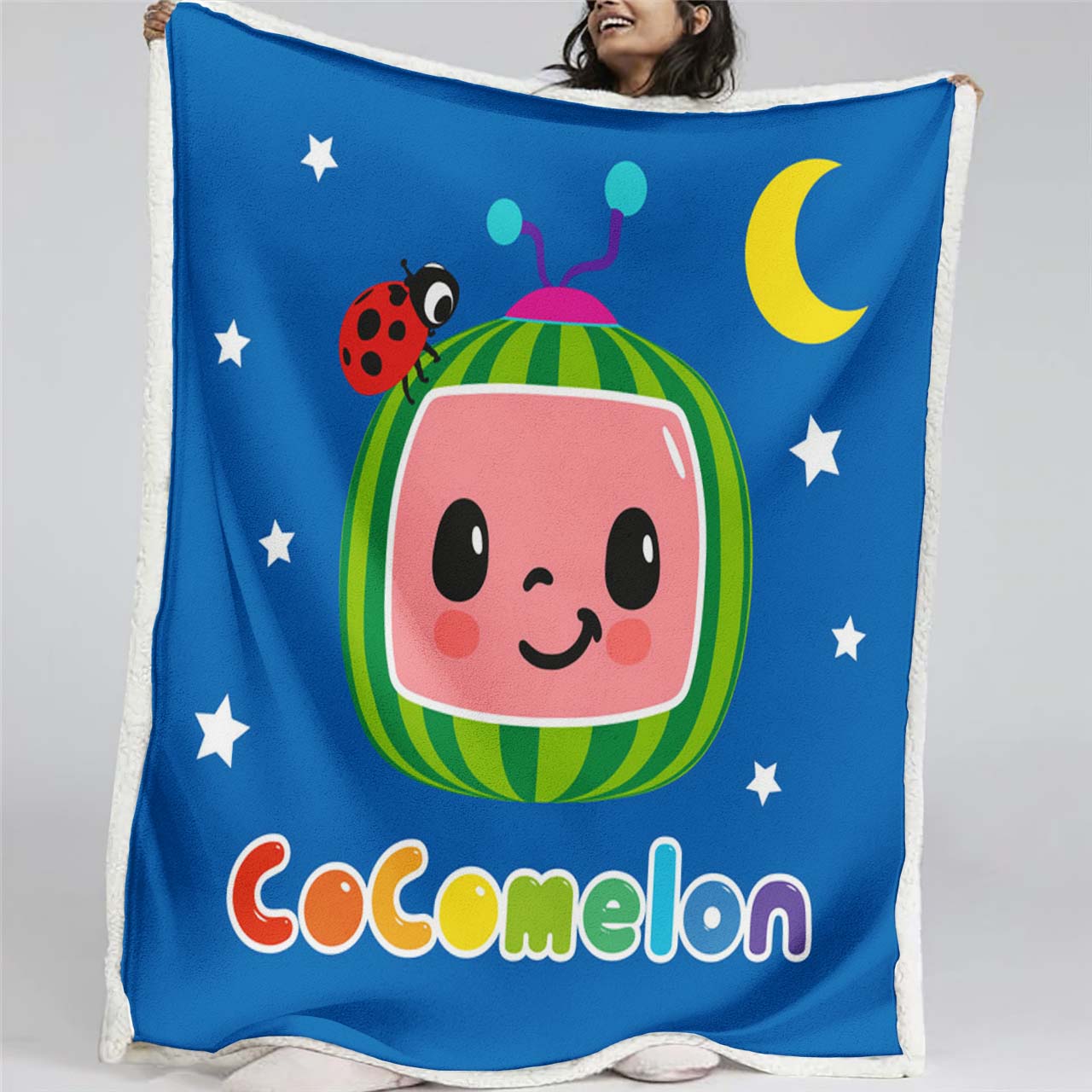 Kokosmelone 06 Decke - Fleecedecke