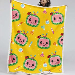 Cocomelon Alle Charaktere Gelb 04 Decke - Fleecedecke