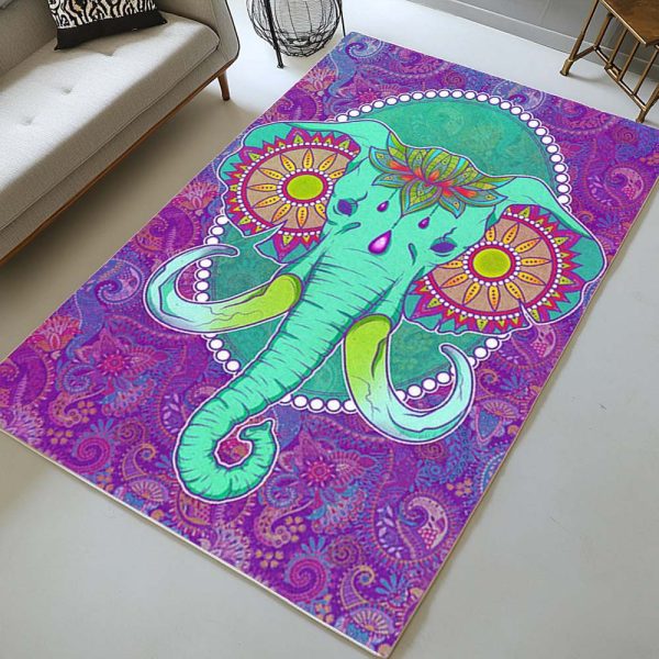 Bunter Elefant – Stilvoll Teppich – Bild 2