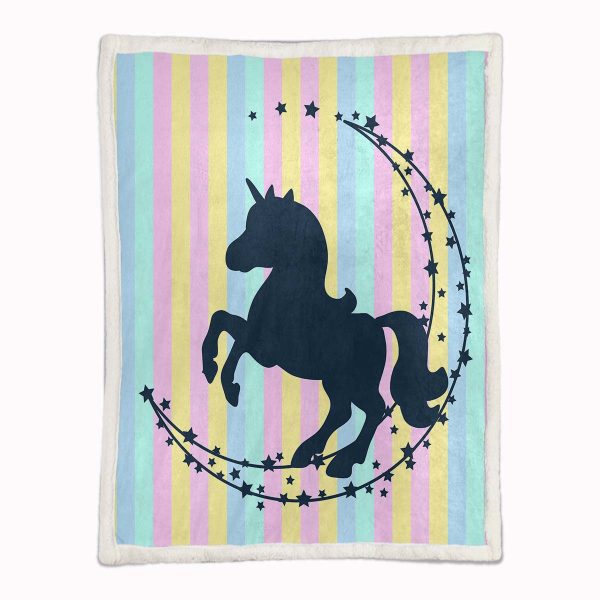 Buntes Einhorn 1001 Decke - Fleecedecke – Bild 2
