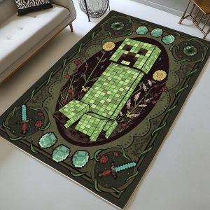 Creeper im Minecraft-Spiel 02 Teppich