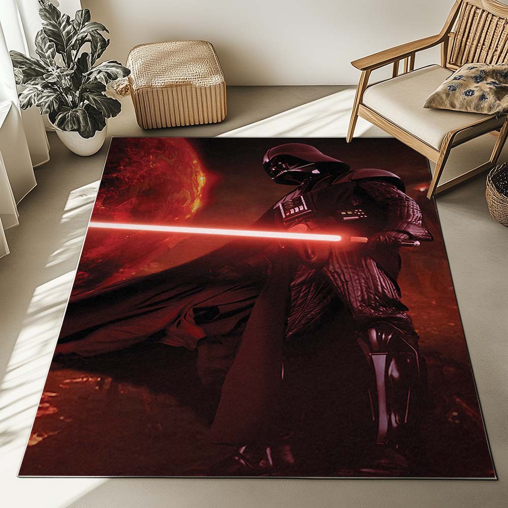 Darth Vader mit rotem Lichtschwert Teppich – Bild 2