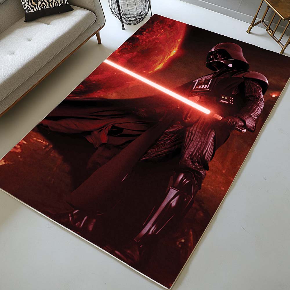 Darth Vader mit rotem Lichtschwert Teppich