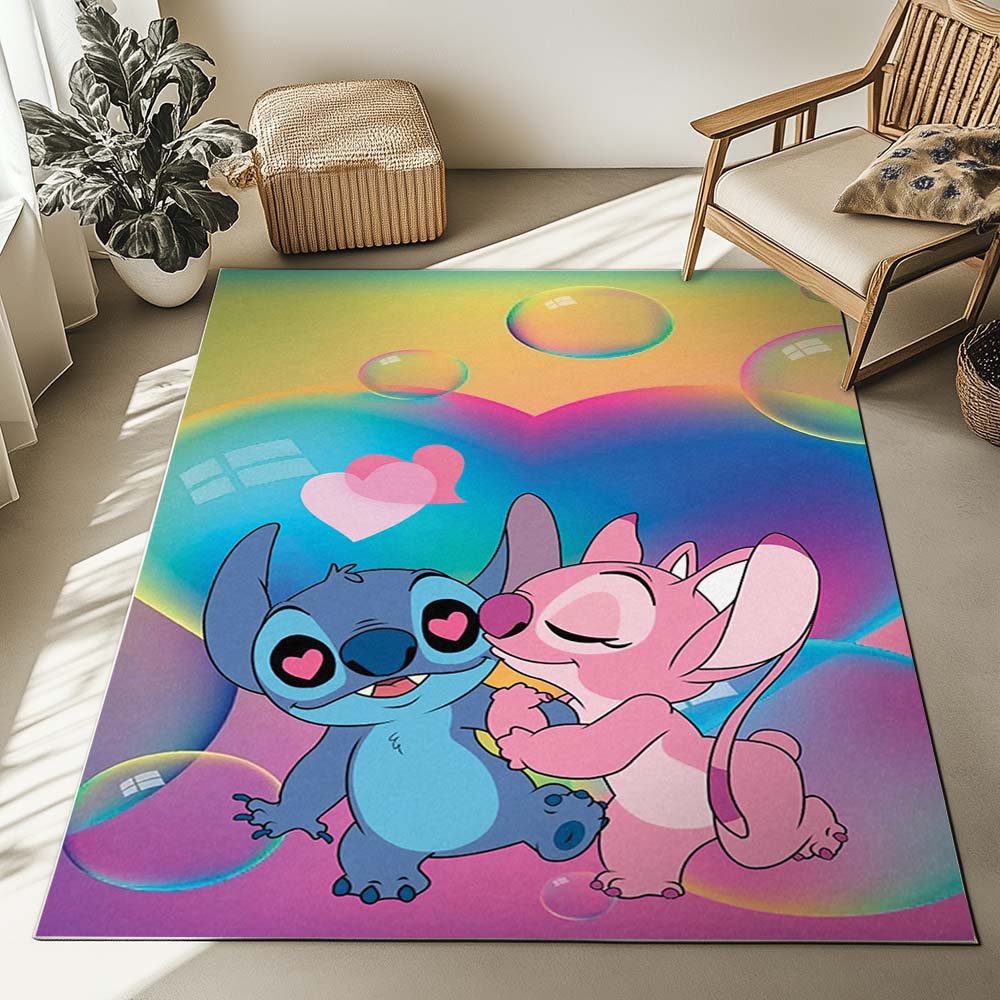 Disney Stitch und Angel verliebt 1 Teppich – Bild 2