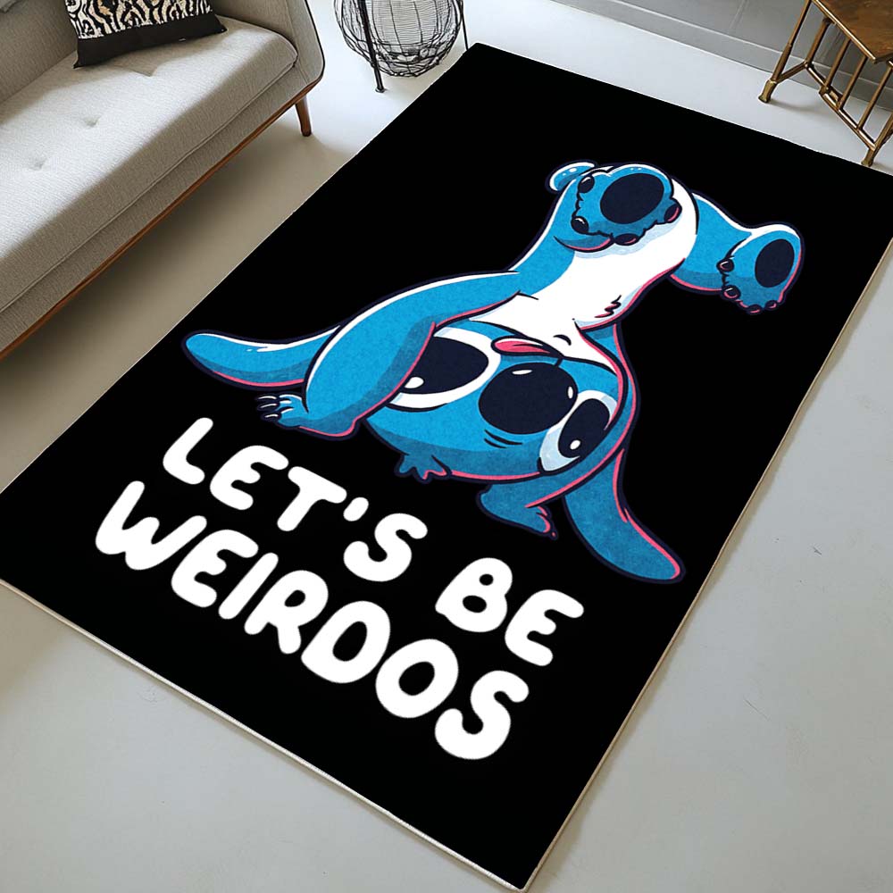 Disney Stitch Lass uns seltsam sein Teppich
