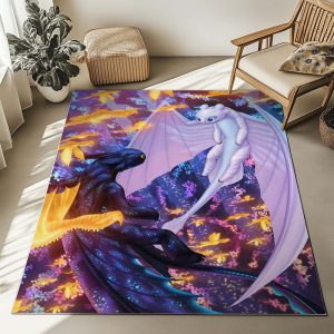 Drachen – Ohnezahn und Tagschatten - Dragons Teppich