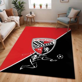 FC Ingolstadt Schanzer 04 weiß-roter Hintergrund Teppich