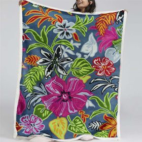 Blumenteppiche Bunt Decke – Fleecedecke