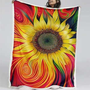 Blumen Abstrakte Teppiche Decke - Fleecedecke