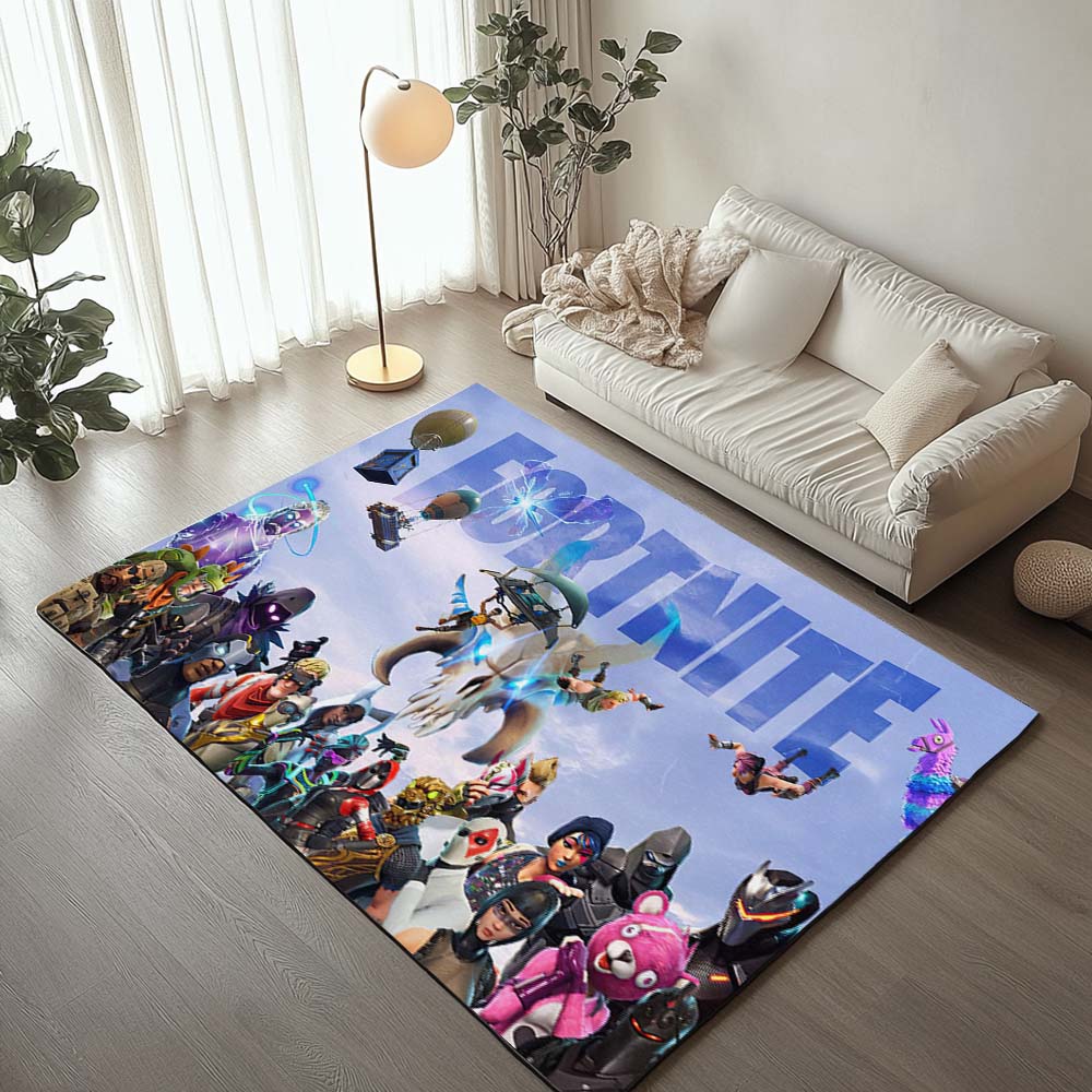 Fortnite Battle Royale Alle Charaktere und Logo Teppich