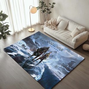 God of War Ragnarök Geist von Sparta und Loki Teppich