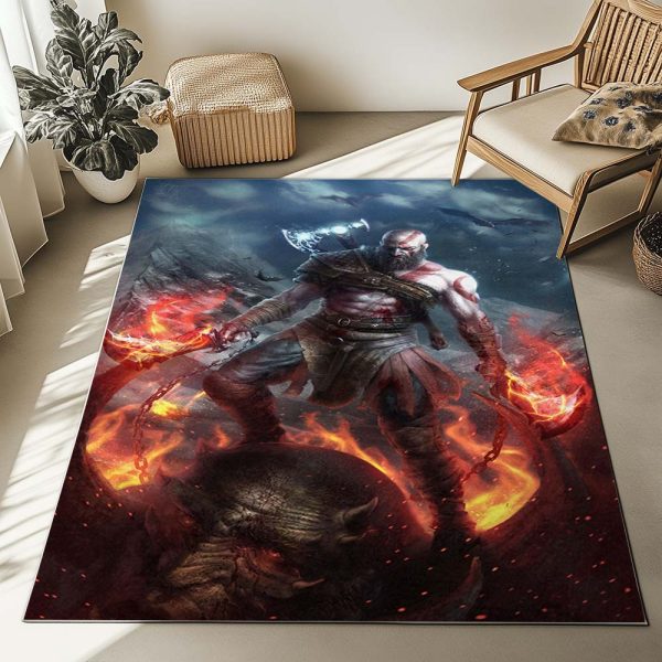 God of War Ragnarök Kratos Kampf 2 Teppich – Bild 2
