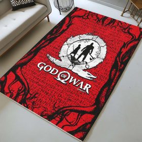 God of War Ragnarök Kratos Geist von Sparta und Loki 3 Teppich