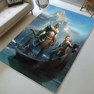God of War Ragnarök Kratos Loki Teppich