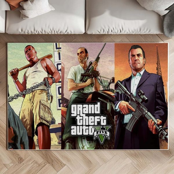 Grand Theft Auto GTA 5 Charaktere Deine Mission Teppich – Bild 2