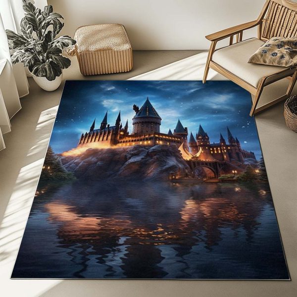 Harry Potter Schule von Hogwarts Nacht 03 Teppich – Bild 2