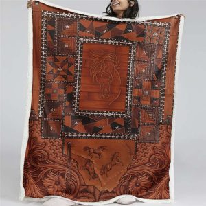 Pferd Tier Muster Decke - Fleecedecke