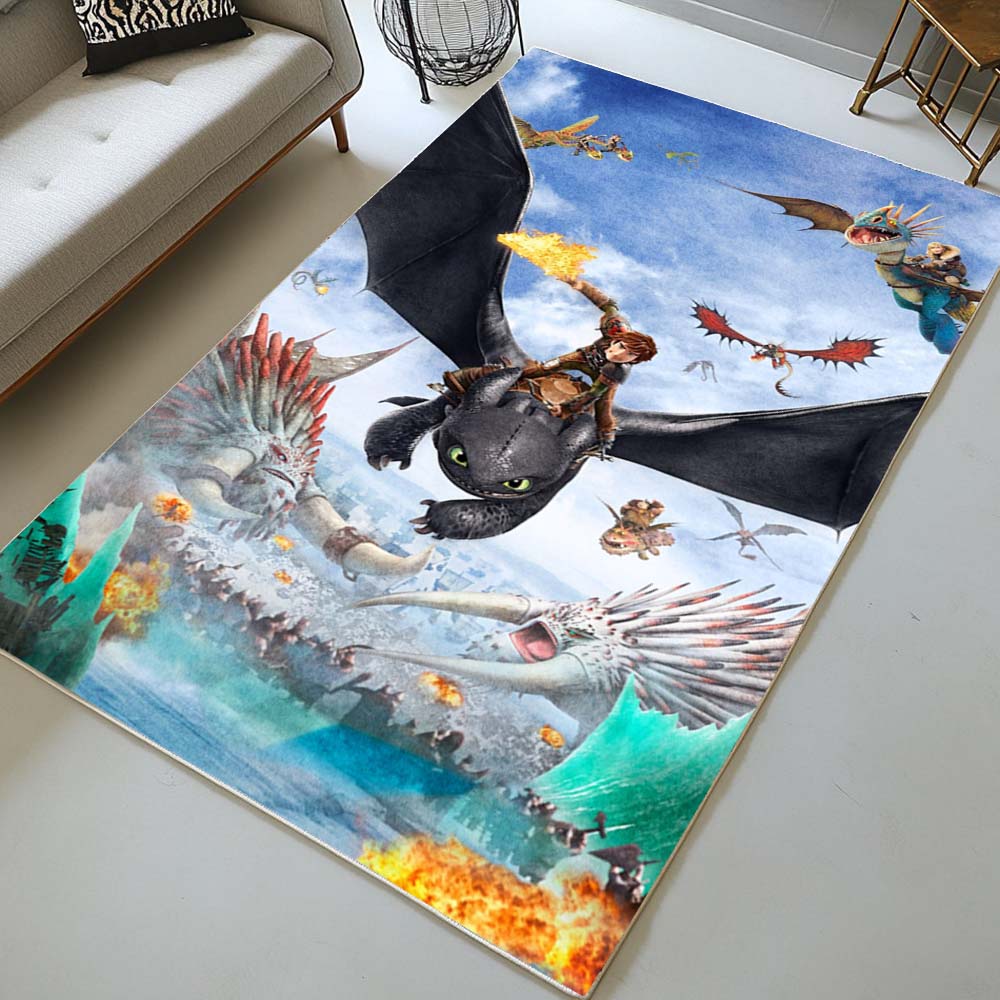 Drachenzähmen leicht gemacht – Alle Charaktere - Dragons Teppich – Bild 2