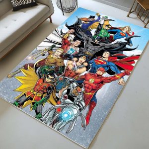 Justice League Alle Charaktere 01 Teppich