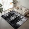 Justice League Schwarz Weiß Stil Teppich