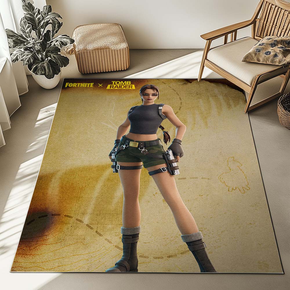 Lara Croft Tomb Raider Skin Fortnite Spiel Teppich – Bild 2