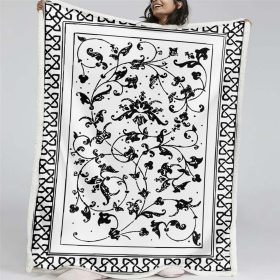 Teppiche mit Blattmotiv 01 Decke – Fleecedecke