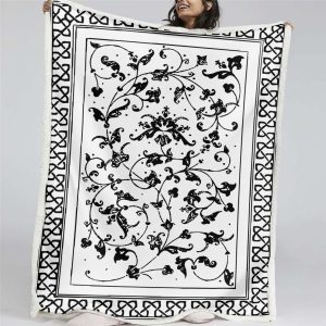 Teppiche mit Blattmotiv 01 Decke - Fleecedecke