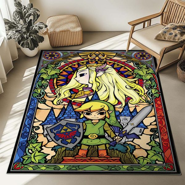 Link und Prinzessin Zelda Die Legende von Zelda Teppich – Bild 2
