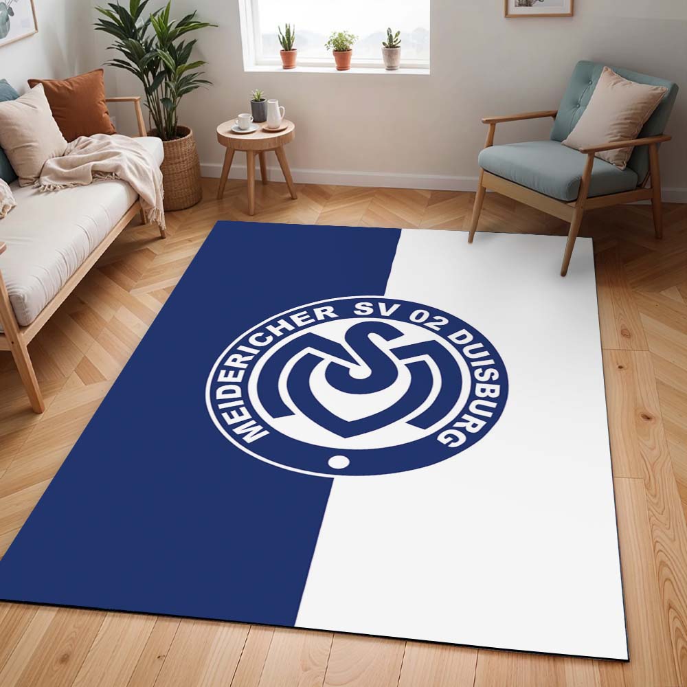 MSV Duisburg 02 blauer vertikaler Hintergrund Teppich