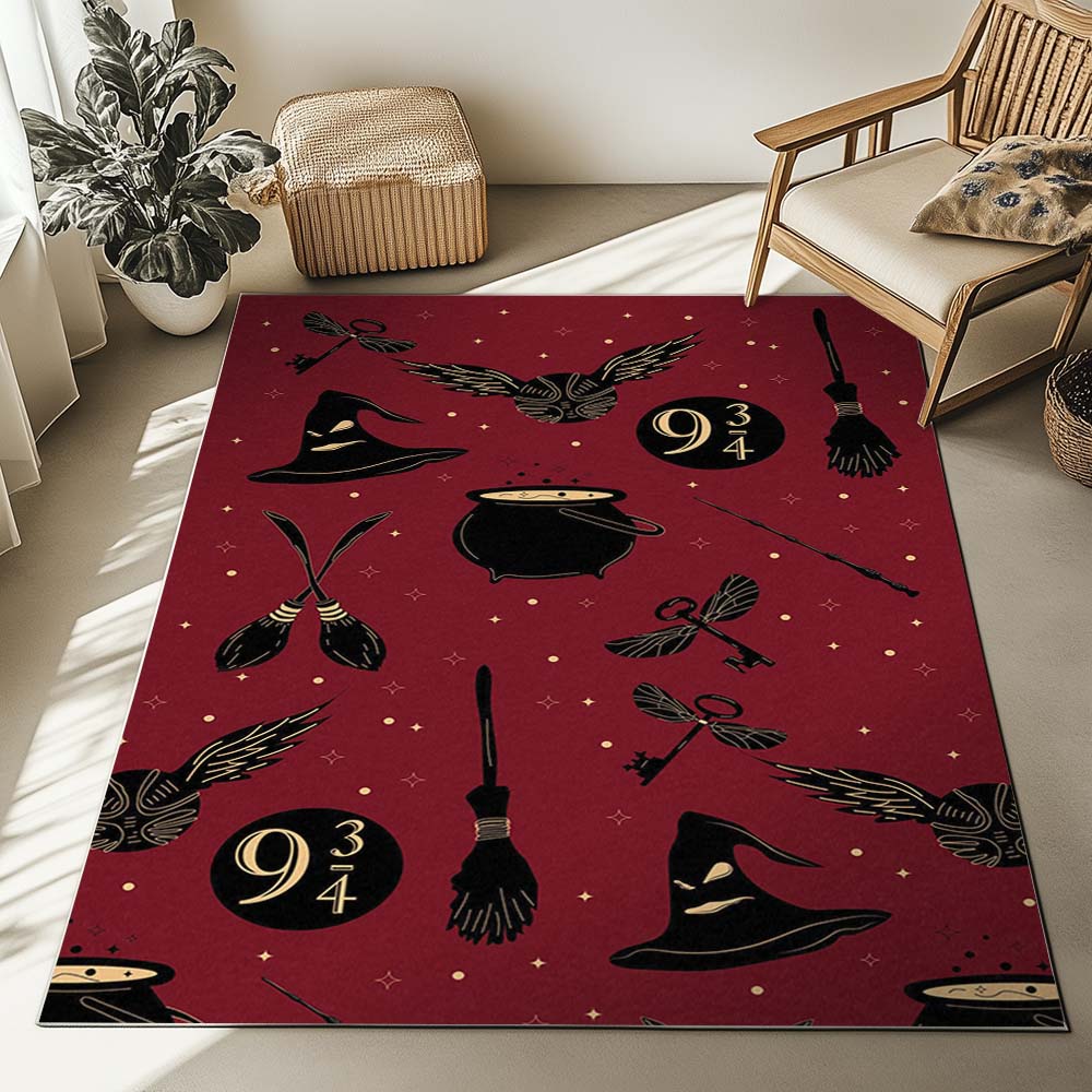 Magische Dinge Harry Potter Symbole Nimbus 2000 Sprechender Hut Teppich – Bild 2