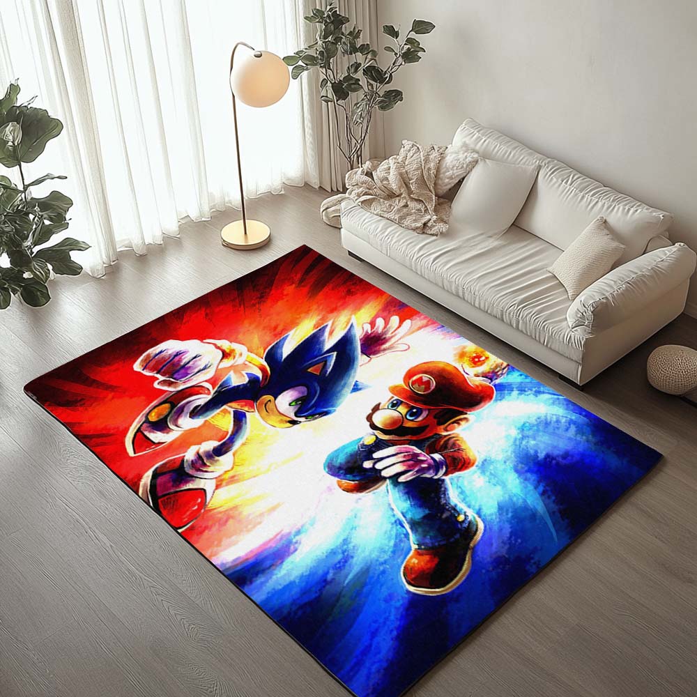Mario und Sonic 1 Teppich