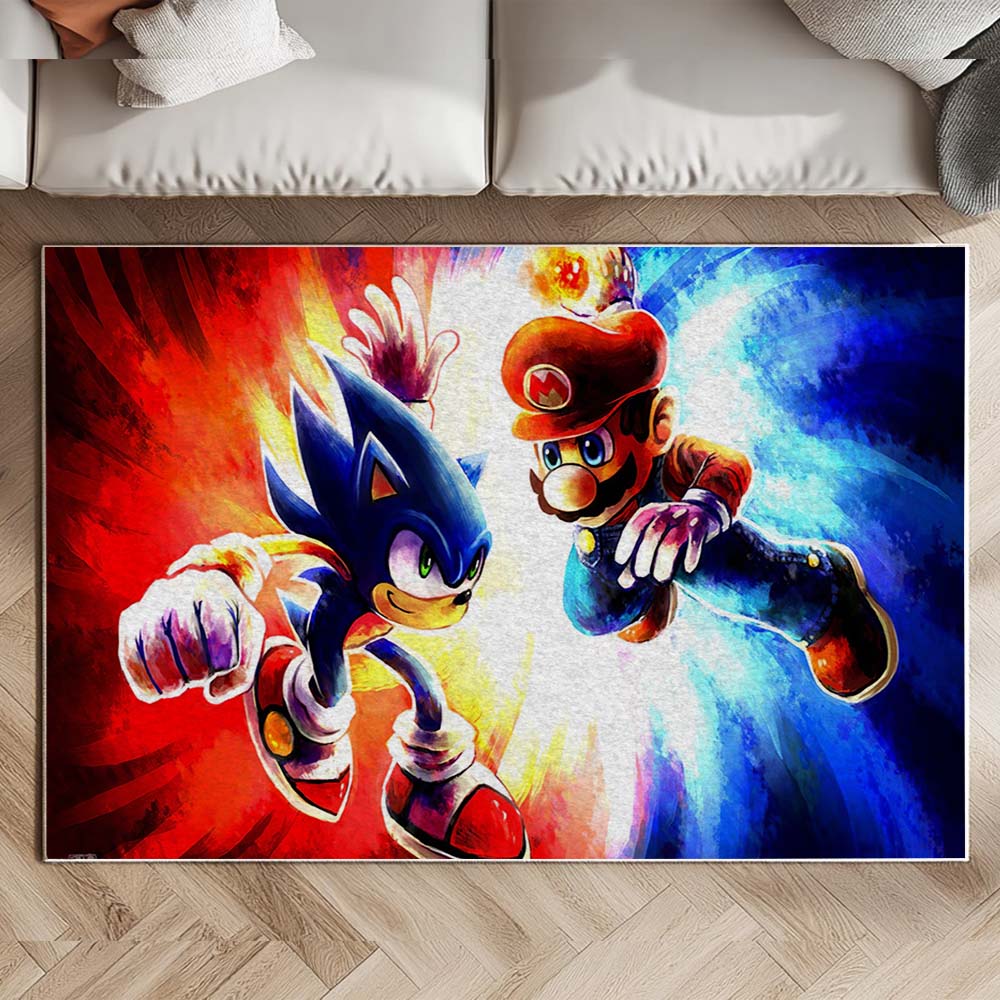 Mario und Sonic 1 Teppich – Bild 2