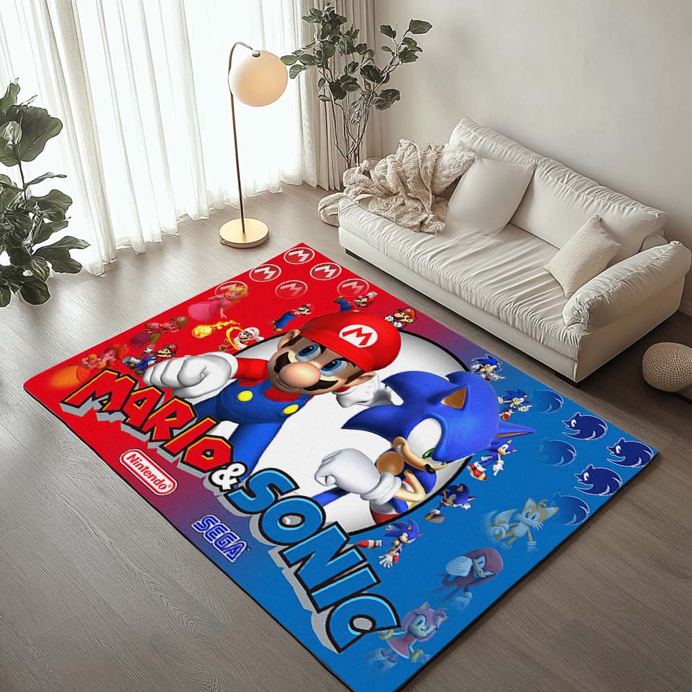 Mario und Sonic 2 Teppich