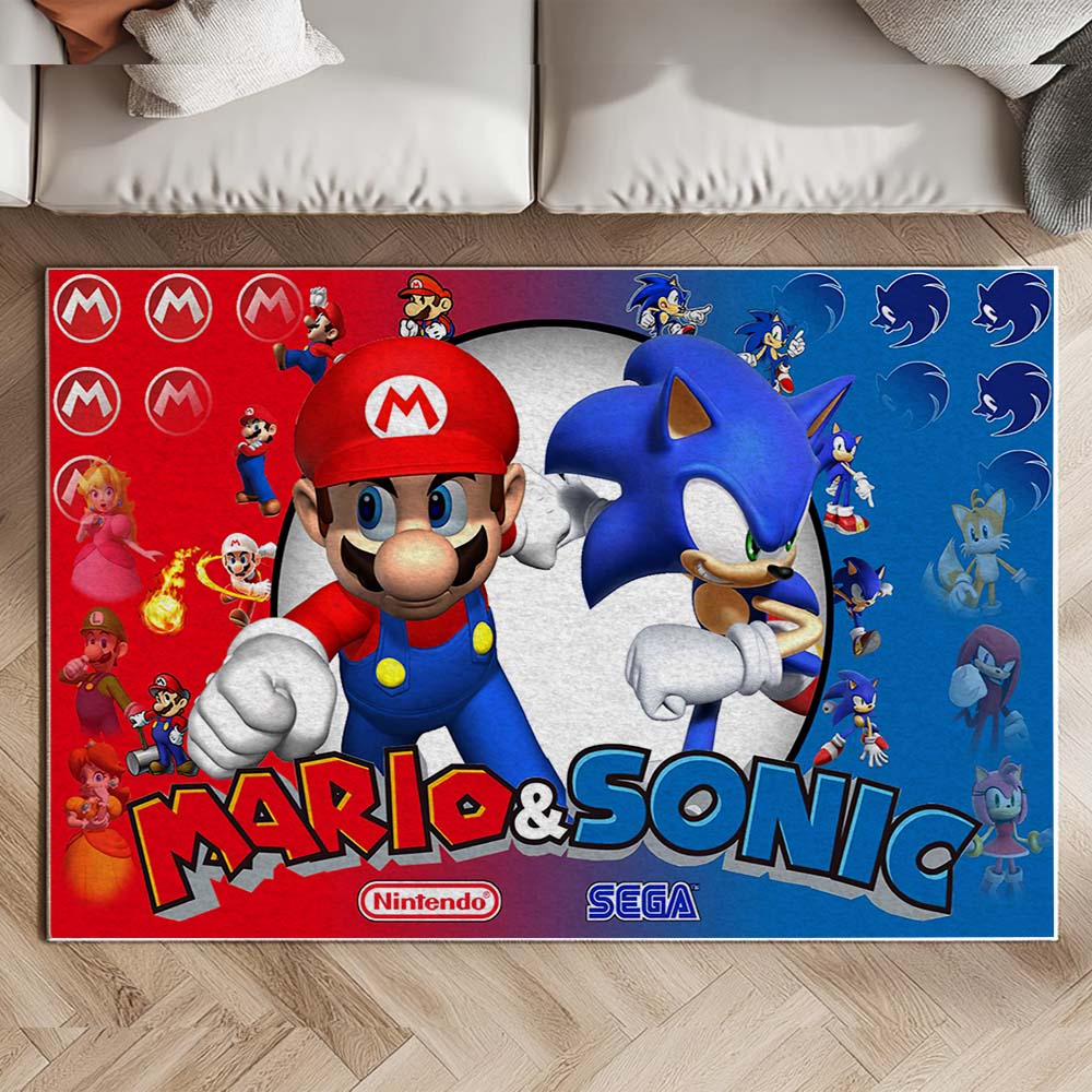 Mario und Sonic 2 Teppich – Bild 2